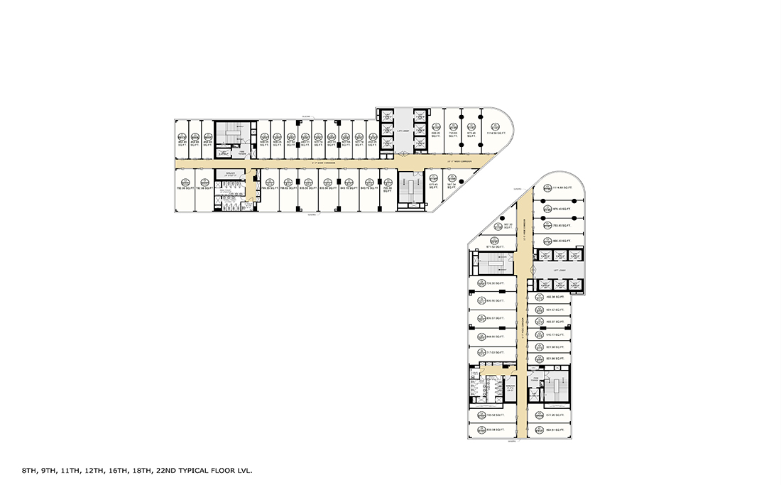 Fairfox Codename EON 8 to 22 floor plan